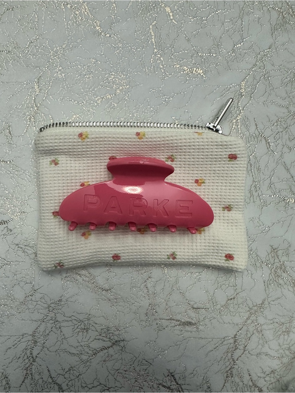 PARKE!! Maggie & Emma Collection
Pink Claw Clip & Pouch